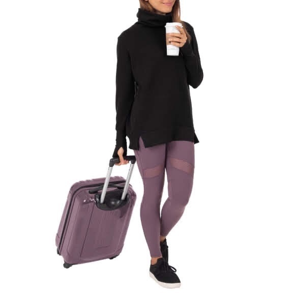 3/$30 Active Fleece Cowlneck Sweatshirt, Black - Picture 5 of 8